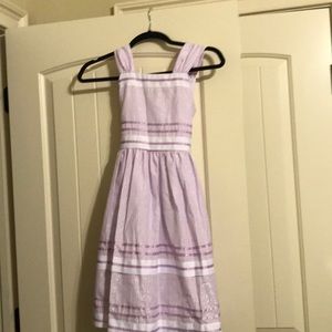 Lavender and white girls dress